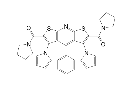 4-Phenyl-2,6-di(pyrrolidine-1-carbonyl)-3,5-di(pyrrol-1-yl)dithieno[3',2':e:2,3-b]pyridine