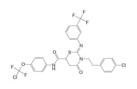2H-1,3-thiazine-6-carboxamide, N-[4-(chlorodifluoromethoxy)phenyl]-3-[2-(4-chlorophenyl)ethyl]tetrahydro-4-oxo-2-[[3-(trifluoromethyl)phenyl]imino]-,
