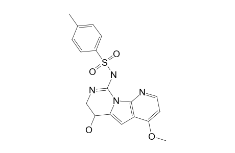 6,7-DIHYDRO-6-HYDROXY-4-METHOXY-9-TOSYLAMINOPYRIDO-[3',2':4,5]-PYRROLO-[1,2-C]-PYRIMIDINE