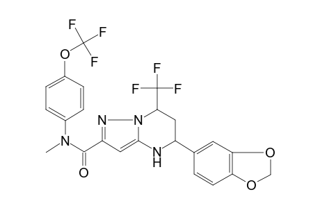 5-(1,3-Benzodioxol-5-yl)-N-methyl-N-[4-(trifluoromethoxy)phenyl]-7-(trifluoromethyl)-4,5,6,7-tetrahydropyrazolo[1,5-a]pyrimidine-2-carboxamide