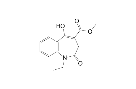 2,3-dihydro-1-ethyl-5-hydroxy-2-oxo-1H-benzazepine-4-carboxylic acid, methyl ester