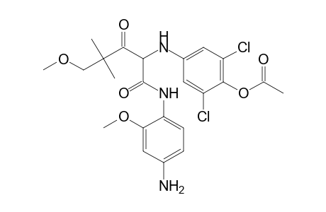Pentanamide, 2-[[4-(acetyloxy)-3,5-dichlorophenyl]amino]-N-(4-amino-2-methoxyphenyl)-5-methoxy-4,4-dimethyl-3-oxo-