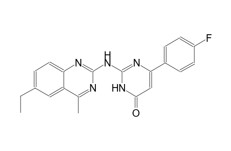 4(3H)-pyrimidinone, 2-[(6-ethyl-4-methyl-2-quinazolinyl)amino]-6-(4-fluorophenyl)-