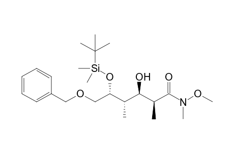 (2S,3R,4S,5R)-5-[tert-butyl(dimethyl)silyl]oxy-3-hydroxy-N-methoxy-N,2,4-trimethyl-6-phenylmethoxyhexanamide