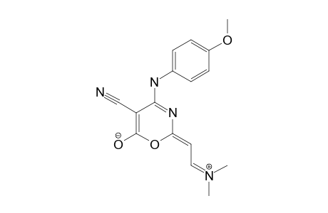 (E)-5-CYANO-2-(N,N-DIMETHYLIMMONIO)-ETHYLIDENE-4-(PARA-METHOXYPHENYL)-AMINO-6-OXIDO-1,3-OXAZINE