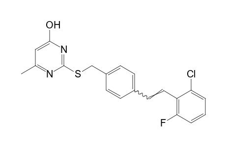 2-{[p-(2-chloro-6-fluorostyryl)benzyl]thio}-6-methyl-4-pyrimidinol