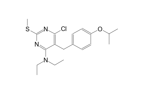 N-[6-chloro-5-(4-isopropoxybenzyl)-2-(methylsulfanyl)-4-pyrimidinyl]-N,N-diethylamine