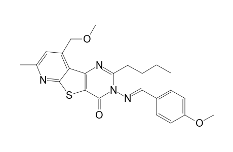 Pyrido[3',2':4,5]thieno[3,2-d]pyrimidin-4(3H)-one, 2-butyl-9-(methoxymethyl)-3-[[(4-methoxyphenyl)methylidene]amino]-7-methyl-