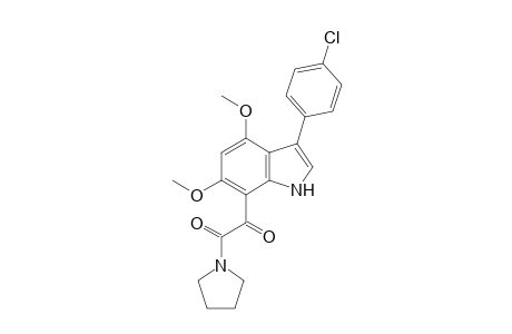 2-(3'-(4"-Chlorophenyl)-4',6'-dimethoxyindol-7'-yl)glyoxyl-1-pyrrolidide