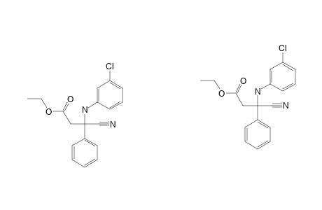 ETHYL-3-CYANO-3-(3-CHLOROPHENYLAMINO)-3-PHENYLPROPANOATE