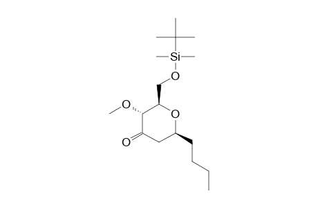 [2R-(2-ALPHA,3-BETA,6-ALPHA)]-6-BUTYL-2-[([(1,1-DIMETHYLETHYL)-DIMETHYLSILYL]-OXY)-METHYL]-TETRAHYDRO-3-METHOXY-4H-PYRAN-4-ONE