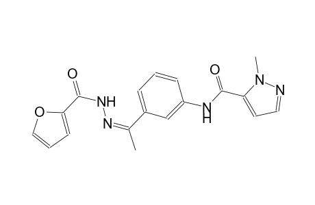 N-{3-[(1Z)-N-(2-furoyl)ethanehydrazonoyl]phenyl}-1-methyl-1H-pyrazole-5-carboxamide
