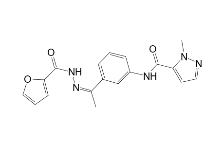 N-{3-[(1Z)-N-(2-furoyl)ethanehydrazonoyl]phenyl}-1-methyl-1H-pyrazole-5-carboxamide