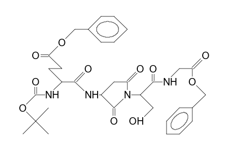 T-Butoxycarbonyl-(O-benzyl-glutamyl)-D-aminosuccinyl-seryl-(O-benzyl-glycine)