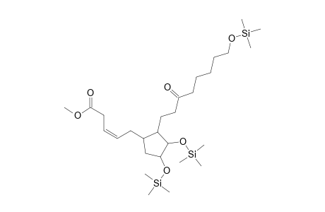 5-(2-(3-oxo-8-(trimethylsiloxy)octyl)-3,5-di(trimethylsiloxy)cyclopenyl)-3(Z)-pentenoic acid methyl ester