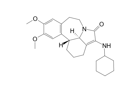 4-(Cyclohexylamino)-3a,4-didehydro-10,11-dimethoxy-1,2,7,8,12b,12c-hexahydro-5-oxo-trans-3H-indolo[7,1-ab][3]-benzazepine