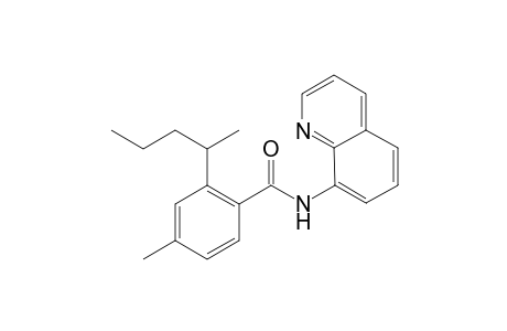 4-Methyl-2-(pentan-2-yl)-N-(quinolin-8-yl)benzamide