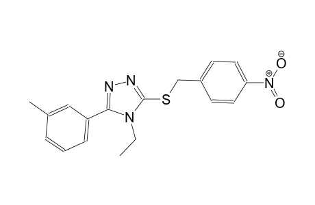 4-ethyl-5-(3-methylphenyl)-4H-1,2,4-triazol-3-yl 4-nitrobenzyl sulfide