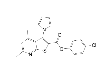 (4-chlorophenyl) 4,6-dimethyl-3-pyrrol-1-yl-thieno[2,3-b]pyridine-2-carboxylate
