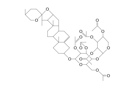 Diosgenin-3-O.alpha.-L-arabinopyranosyl-(1-4).beta.-D-glucopyranosid-peracetat