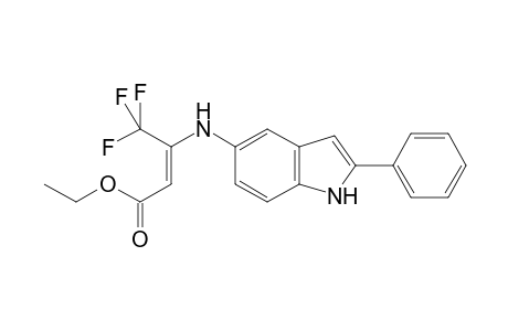 4,4,4-Trifluoro-3-(2-phenyl-1H-indol-5-ylamino)-but-2-enoic acid ethyl ester
