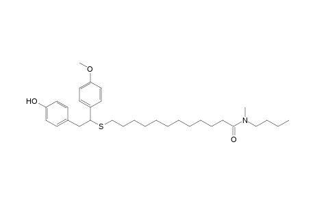 N-butyl-12-[[2-(4-hydroxyphenyl)-1-(4-methoxyphenyl)ethyl]thio]-N-methyl-lauramide