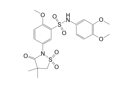 benzenesulfonamide, N-(3,4-dimethoxyphenyl)-5-(4,4-dimethyl-1,1-dioxido-3-oxo-2-isothiazolidinyl)-2-methoxy-
