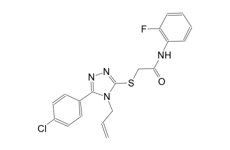 2-{[4-allyl-5-(4-chlorophenyl)-4H-1,2,4-triazol-3-yl]sulfanyl}-N-(2-fluorophenyl)acetamide