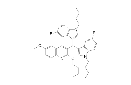 3-(Bis(1-butyl-5-fluoro-1H-indol-3-yl)methyl)-2-butoxy-6-methoxyquinoline
