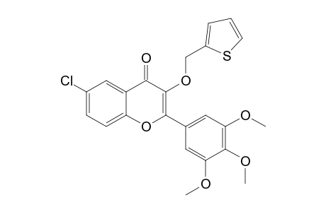 6-CHLORO-3-[(THIOPHEN-2-YL)-METHOXY]-2-(3',4',5'-TRIMETHOXYPHENYL)-4-OXO-4H-1-BENZOPYRAN