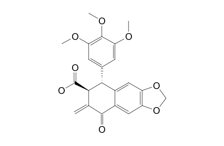 (7S,8R)-5-keto-6-methylene-8-(3,4,5-trimethoxyphenyl)-7,8-dihydrobenzo[f][1,3]benzodioxole-7-carboxylic acid