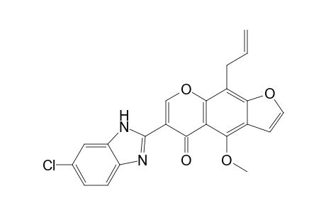 2-(9-allyl-4-methoxy-5-oxo-5H-furo[3,2-g]chromen-6-yl)-5-chloro-3H-benzo[d]imidazole