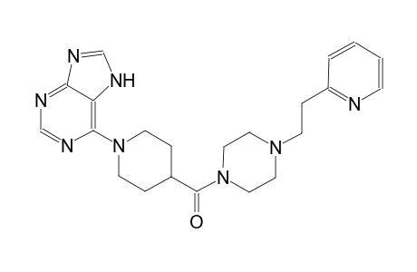 7H-purine, 6-[4-[[4-[2-(2-pyridinyl)ethyl]-1-piperazinyl]carbonyl]-1-piperidinyl]-