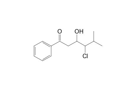 4-Chloranyl-5-methyl-3-oxidanyl-1-phenyl-hexan-1-one