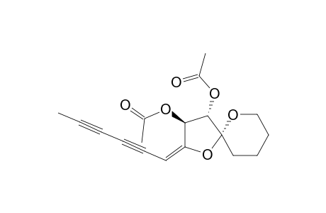 1,6-Dioxaspiro[4.5]decane-3,4-diol, 2-(2,4-hexadiynylidene)-, diacetate, (2E,3.alpha.,4.beta.,5.beta.)-(-)-