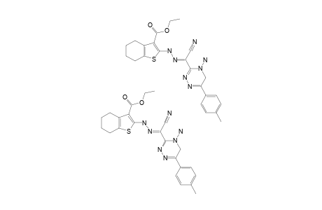 ETHYL-4-AMINO-6-(4-METHYLPHENYL)-3-[ALPHA-(2-HYDRAZO-4,5,6,7-TETRA-HYDROBENZO-[B]-THIOPHENE-3-CARBOXYLATE)-ACETONITRILO]-1,2,4-TRIAZINE