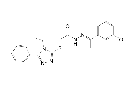 acetic acid, [(4-ethyl-5-phenyl-4H-1,2,4-triazol-3-yl)thio]-, 2-[(E)-1-(3-methoxyphenyl)ethylidene]hydrazide