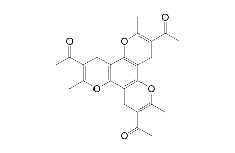 1-(7,11-Diacetyl-2,6,10-trimethyl-4H,8H,12H-dipyrano[2,3-f;2',3'-h]chromene-3-yl)ethanone