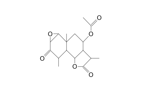 8a-Acetoxy-1,2a-epoxy-3-oxo-4,6,11b,5,7aH-eudesman-6,12-olide