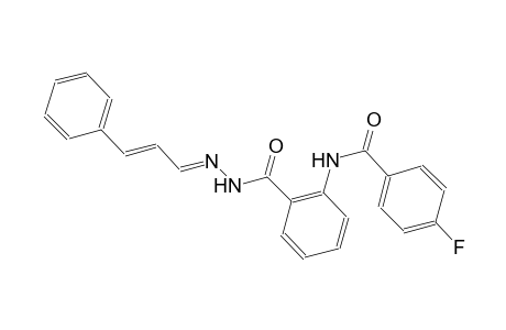 benzoic acid, 2-[(4-fluorobenzoyl)amino]-, 2-[(E,2E)-3-phenyl-2-propenylidene]hydrazide