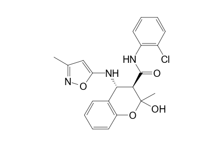 (3R,4R)-N-(2-Chlorophenyl)-2-hydroxy-2-methyl-4-(3-methylisoxazol-5-ylamino)-3,4-dihydro-2H-chromene-3-carboxamide