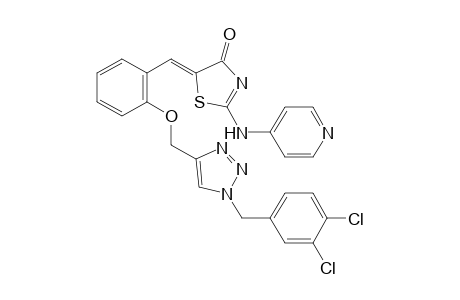 (Z)-5-(2-((1-(3,4-Dichlorobenzyl)-1H-1,2,3-triazol-4-yl)methoxy)benzylidene)-2-(pyridin-4-ylamino)thiazol-4(5H)-one