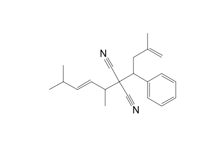 2-[(E)-1,4-dimethylpent-2-enyl]-2-(3-methyl-1-phenyl-but-3-enyl)malononitrile