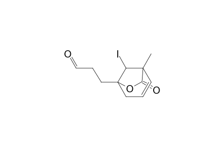 6-Oxabicyclo[3.2.1]oct-2-ene-5-propanal, 8-iodo-1-methyl-7-oxo-, syn-(.+-.)-