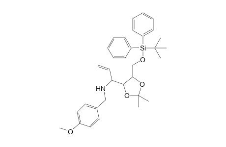 N-[1'-{5''-[(t-Butyldiphenylsilyl)oxy]methyl-2",2"-dimethyl-1",3"-(dioxolan-4"'-yl)prop-2"-enyl]}-4-methoxybenzylamine