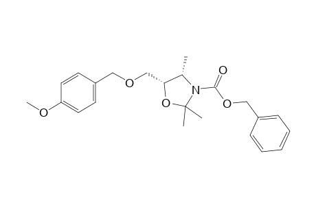 (4S,5S)-2,2,4-trimethyl-5-(p-anisyloxymethyl)oxazolidine-3-carboxylic acid benzyl ester