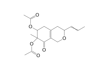 7-Methyl-8-oxo-3-(prop-1-enyl)-3,4,5,6,7,8-hexahydro-1H-isochromene-6,7-diyl diacetate