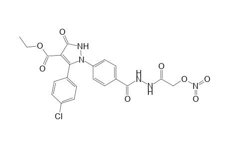 Ethyl-1-(4-(2-(2-(nitrooxy)acetyl)hydrazinecarbonyl)phenyl)-5-(4-chlorophenyl)-3-oxo-2,3-dihydropyrazol-4-carboxylate
