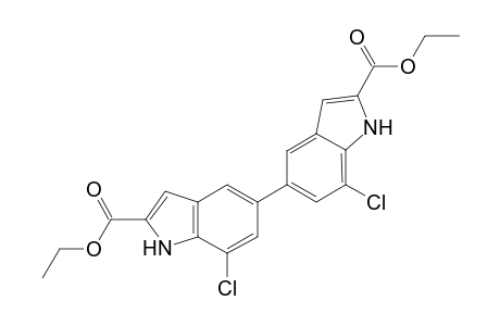 7,7'-Dichloro-2,2'-diethoxycarbonyl-5,5'-bis-1H-indole