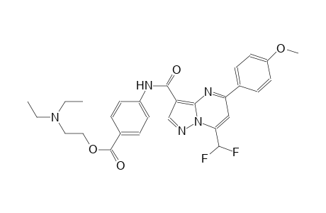 2-(diethylamino)ethyl 4-({[7-(difluoromethyl)-5-(4-methoxyphenyl)pyrazolo[1,5-a]pyrimidin-3-yl]carbonyl}amino)benzoate